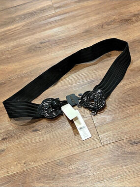 Chico's Black Stretch Belt M/L